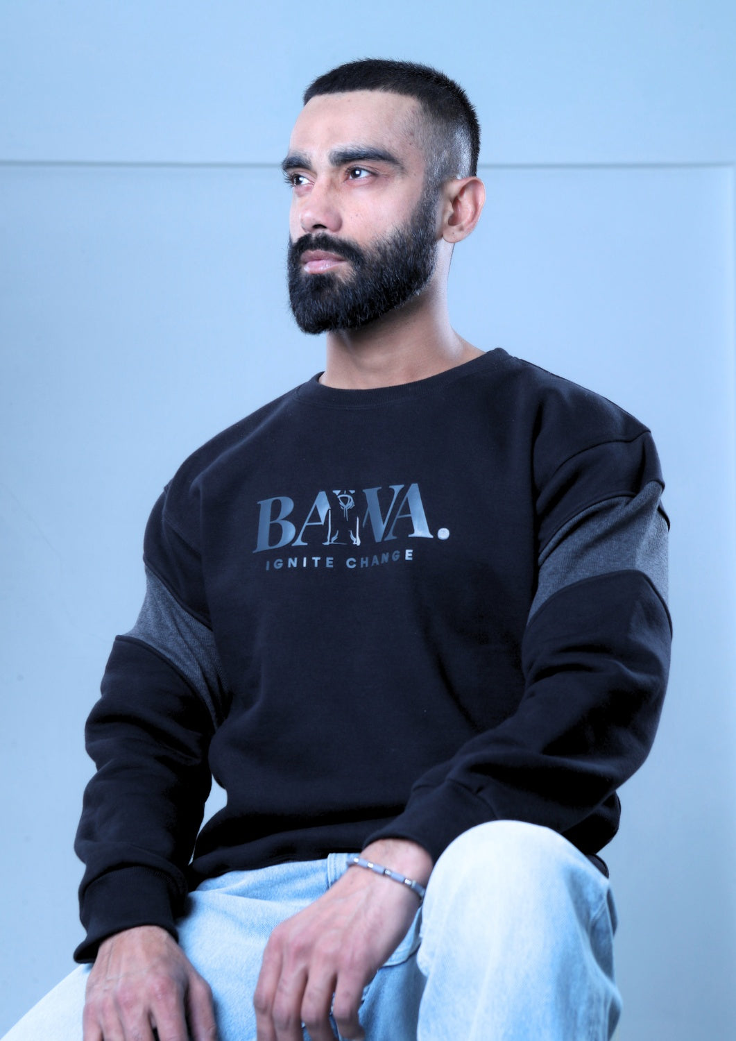 Grey Barrier - Baggy Sweat-top