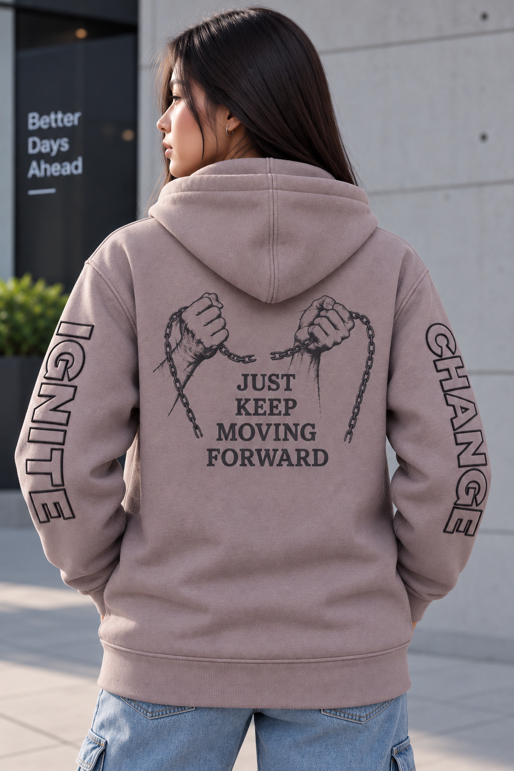 Just Keep Moving Forward - Zip Hoodie