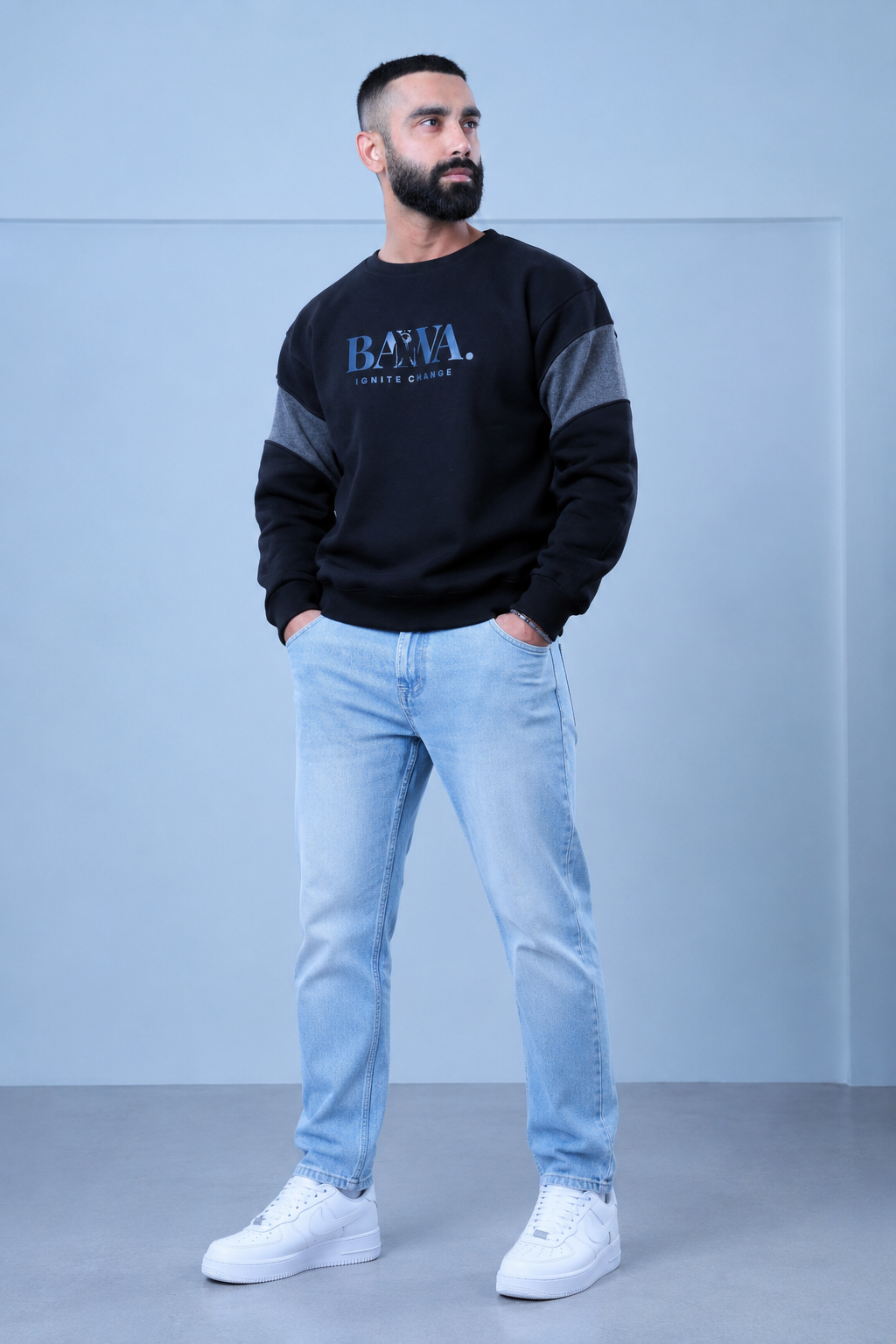 Grey Barrier - Baggy Sweat-top
